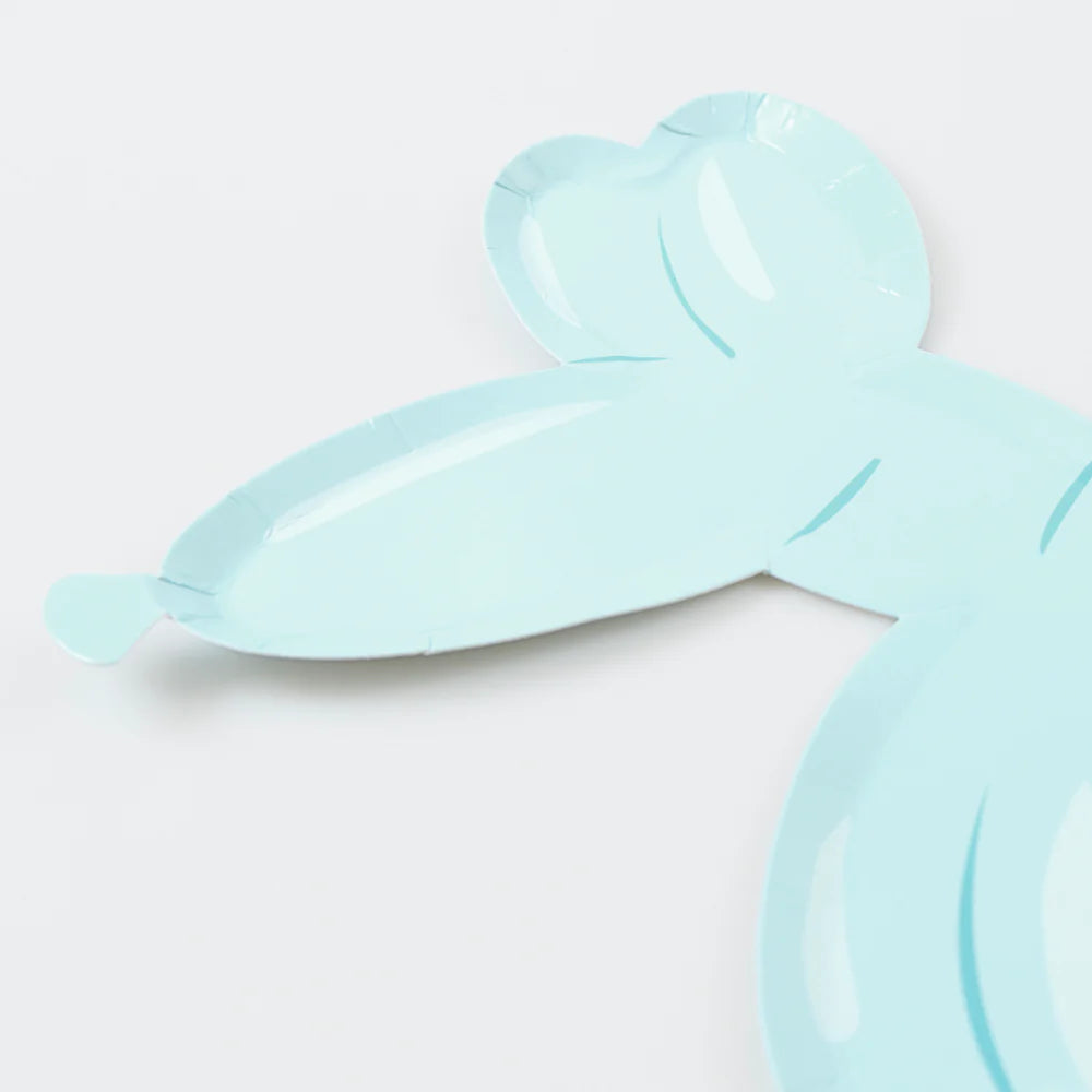 Light blue balloon animal on a white background
