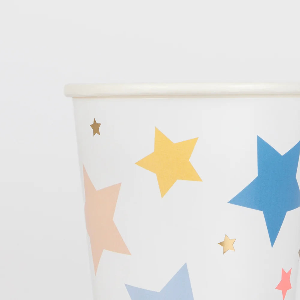 Meri Meri Happy Birthday Stars Cups (Pk8)