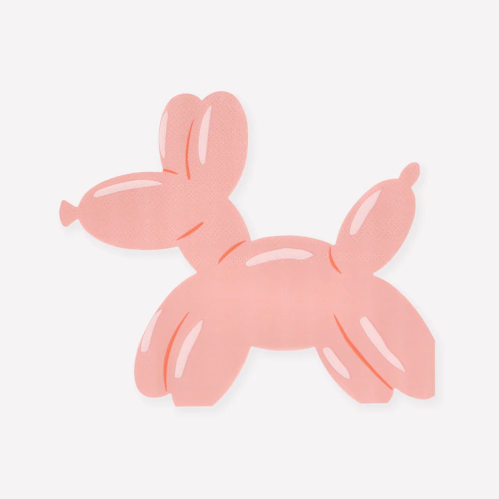 Pink balloon dog model on a light pink background
