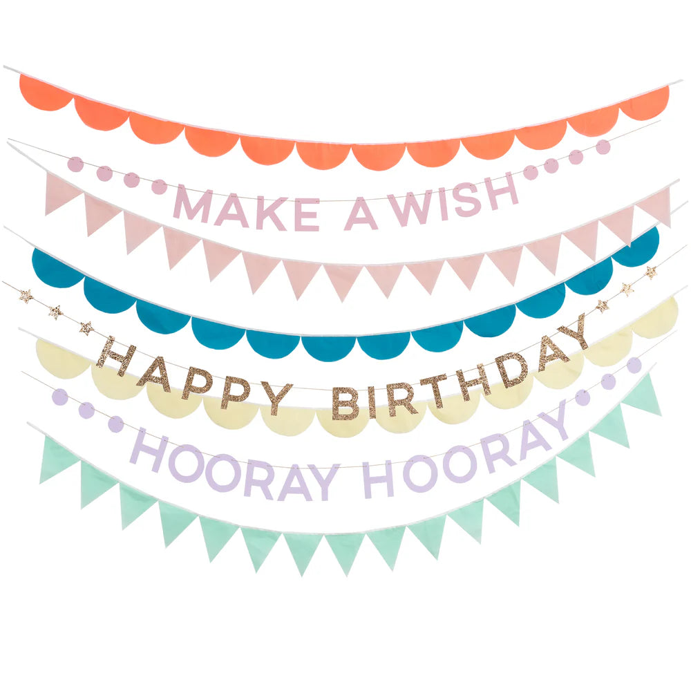 Meri Meri Rainbow Birthday Garlands