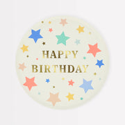 Meri Meri Happy Birthday Stars Party Plates (Pk8)