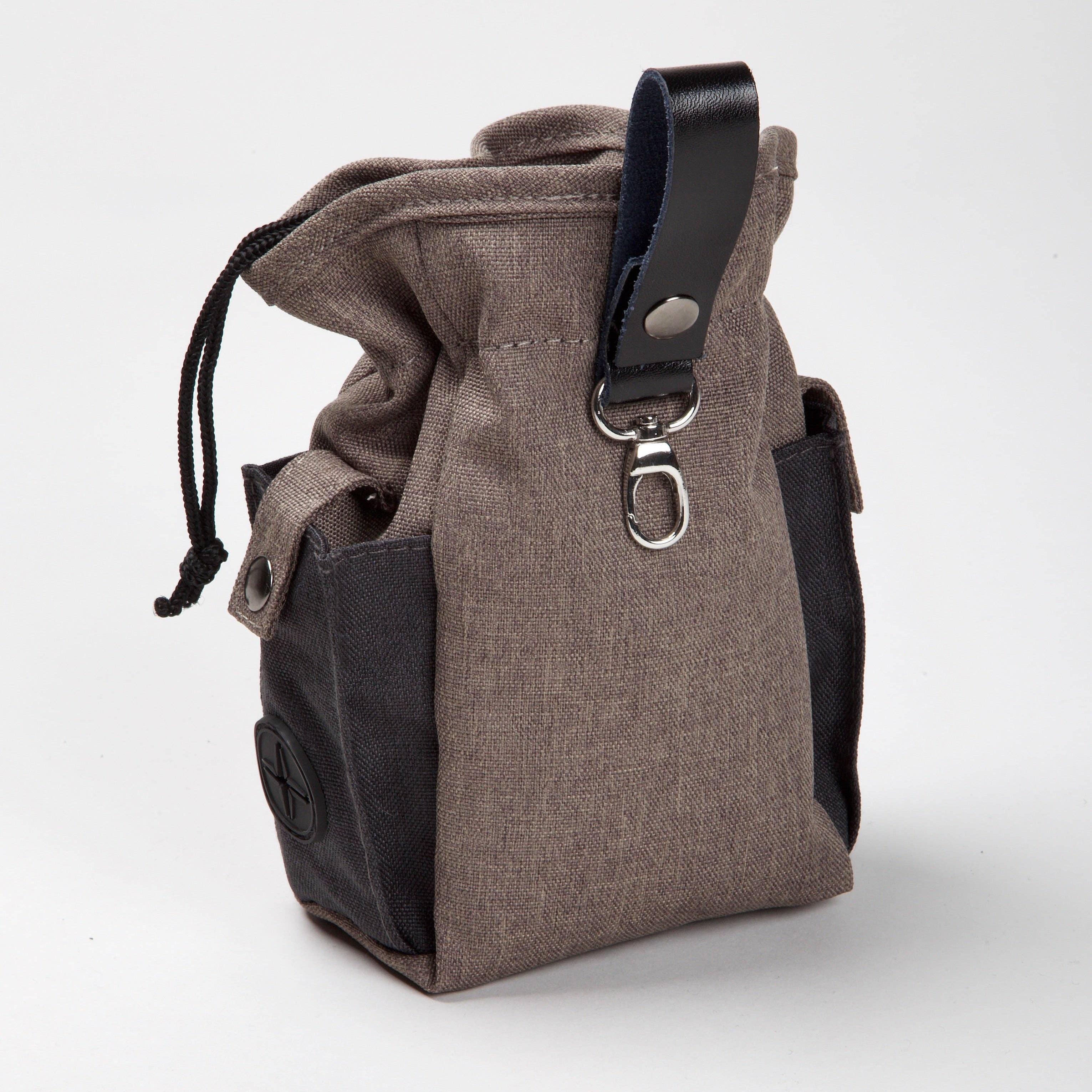 Close-up of the Tenne Treat Bag compartments and fabric detail