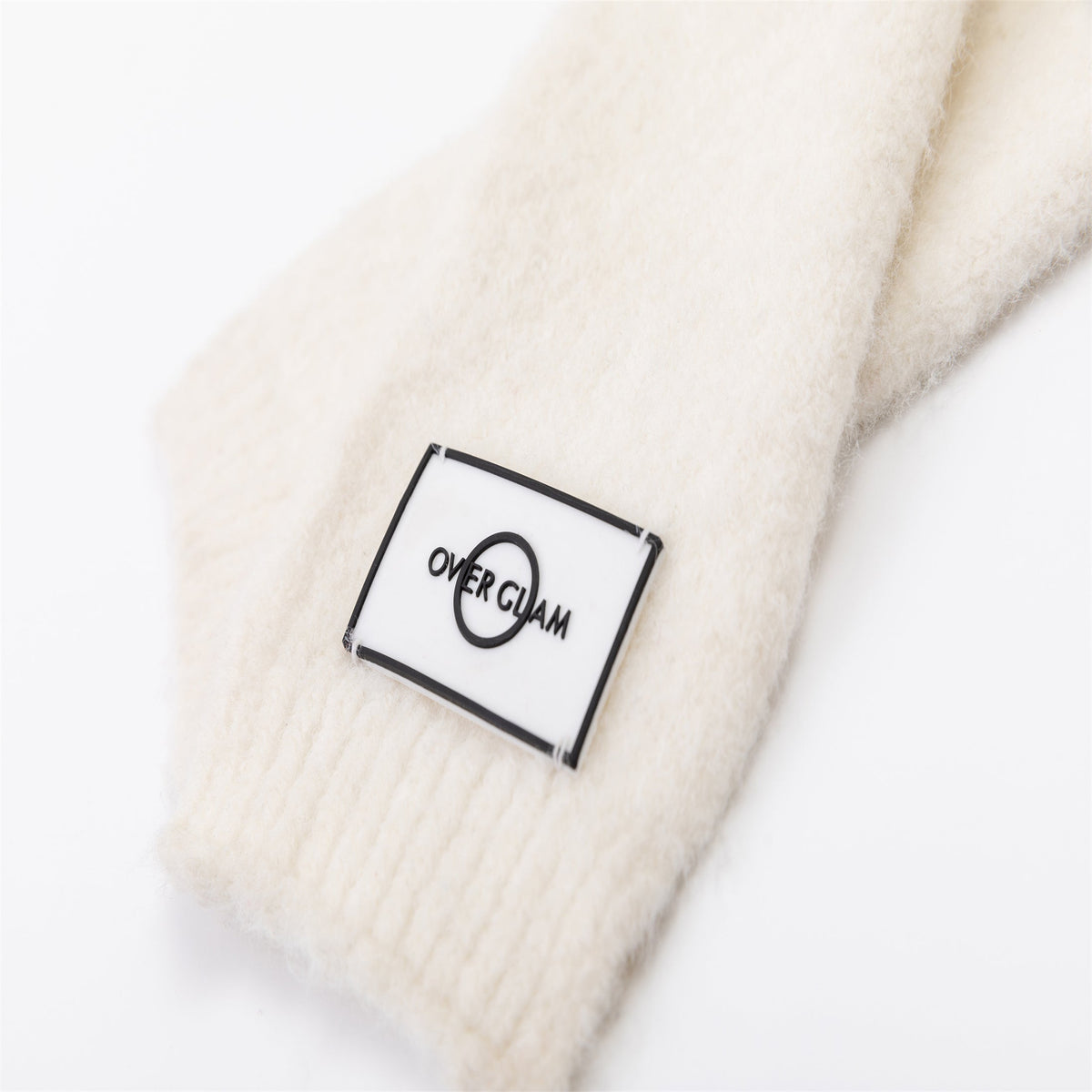 White Wool Blend Dog Scarf