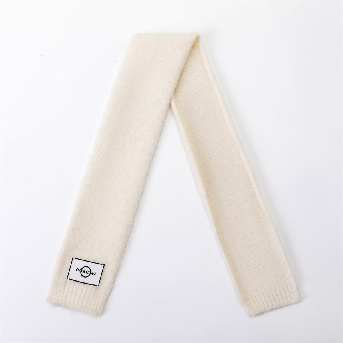 White Wool Blend Dog Scarf