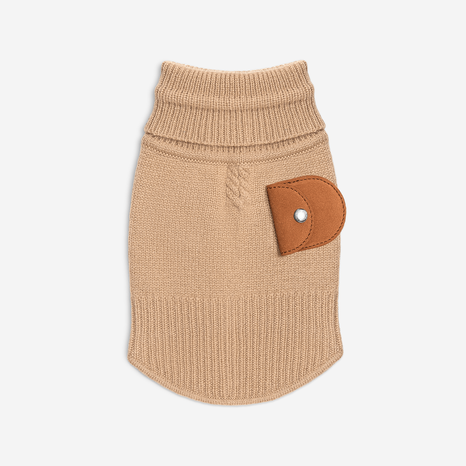Hidden AirTag pocket detail on The Bonny Dog Sweater