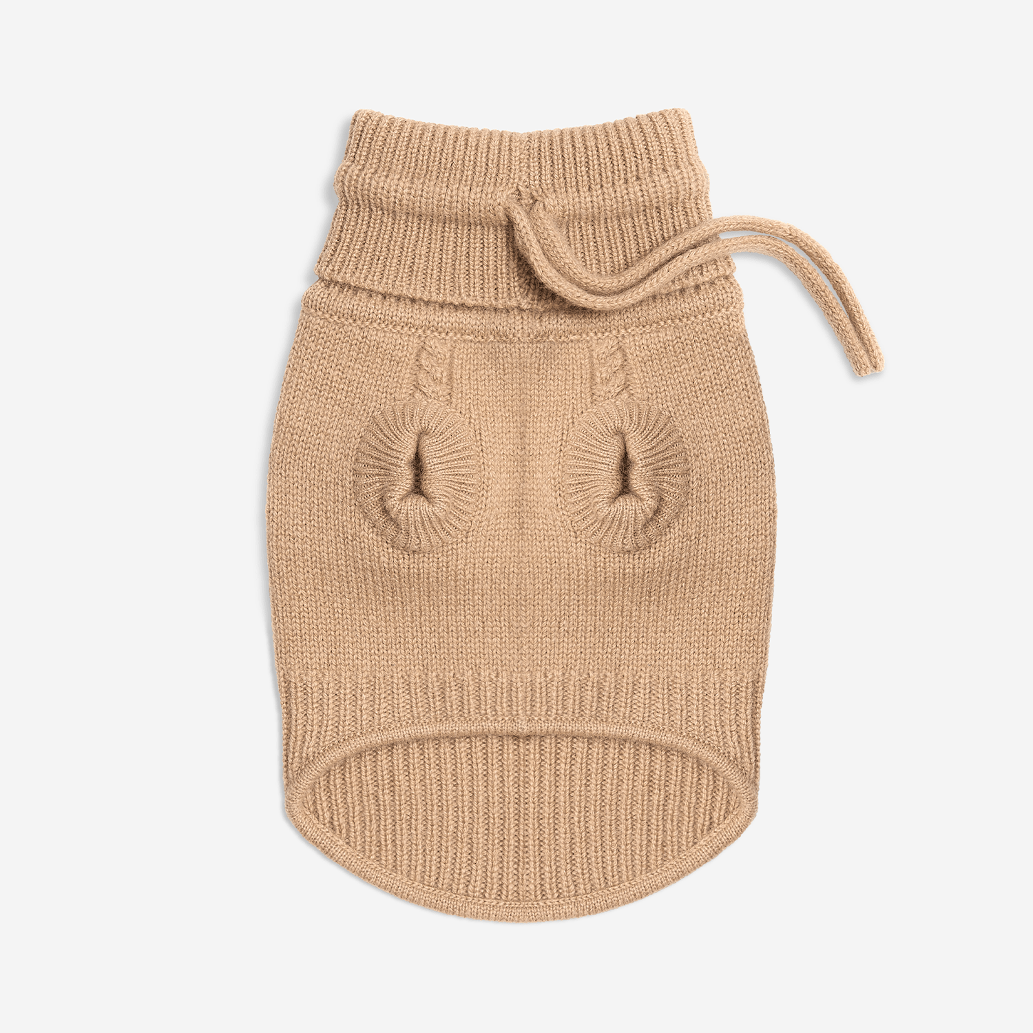 Adjustable polo neck detail on The Bonny Sweater