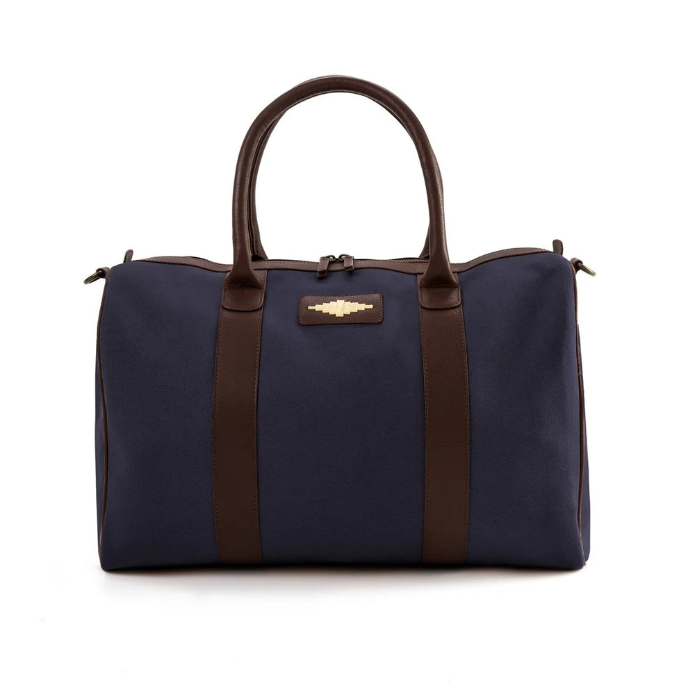 Pampeano Varon Canvas & Leather Travel Bag - Navy