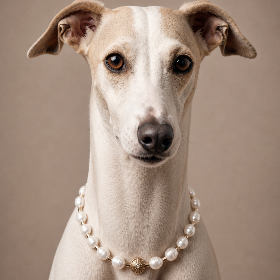 Luxury pearl dog necklace by Unleash CPH