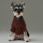Dog wearing the Glacier Pet Sweater in Burgundy