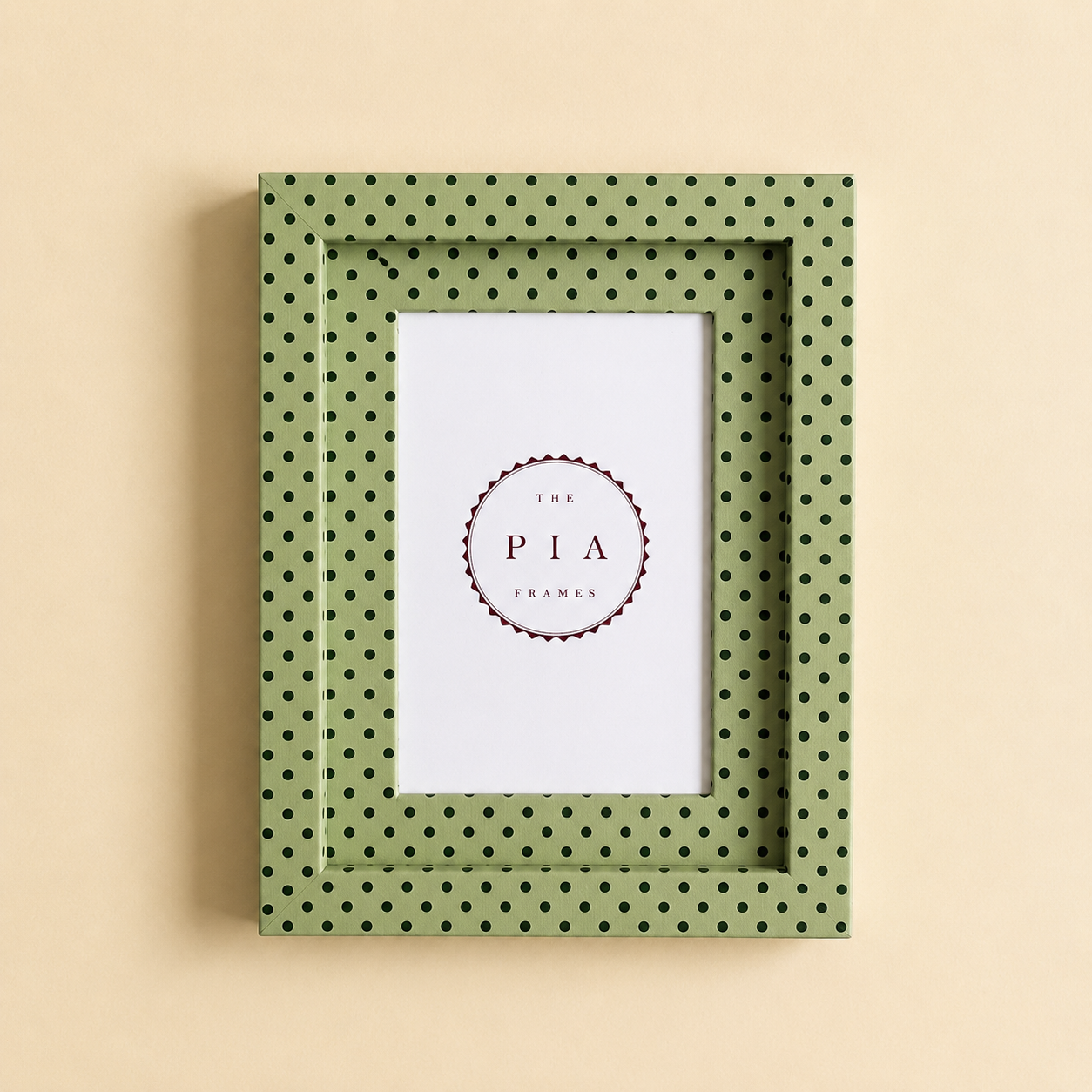 Pia Frames Green Pembroke Dot Picture Frame