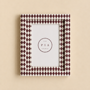 Pia Frames Burgundy Harlequin Picture Frame