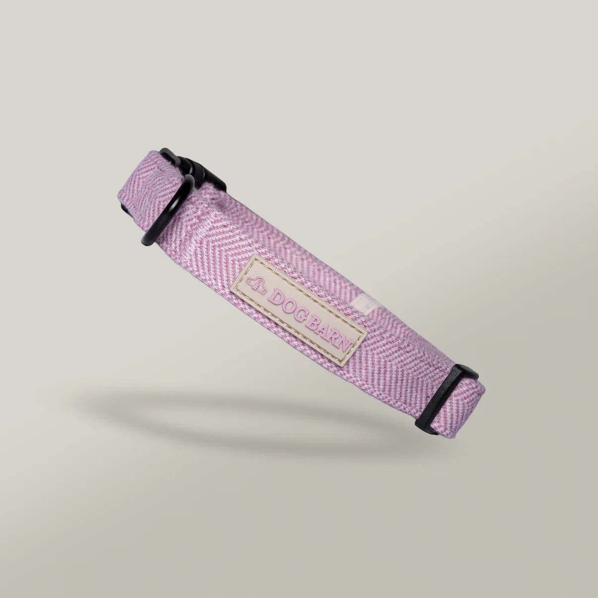 pink dog barn tweed collar 
