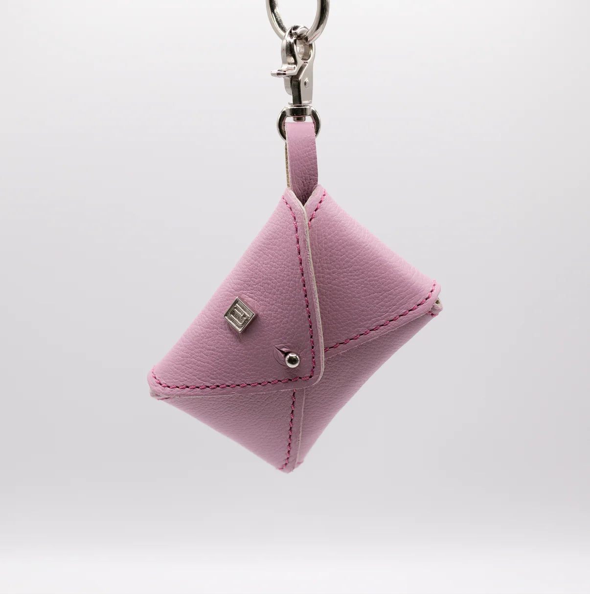 Soft Leather Poop Bag - Pink