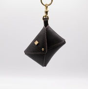 Soft Leather Poop Bag - Brown