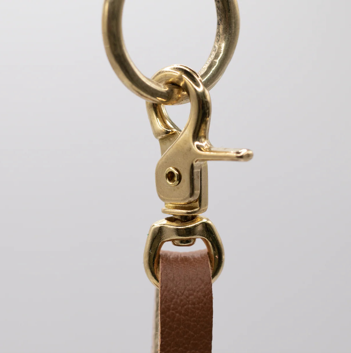 Soft Leather Poop Bag - Tan
