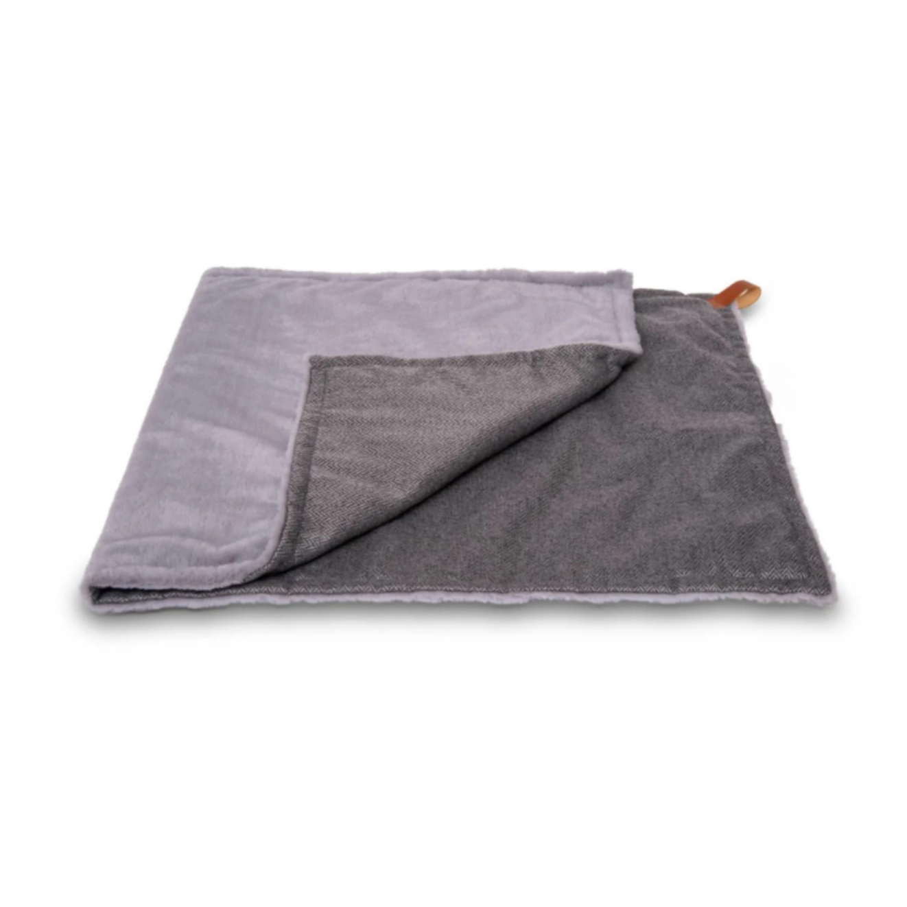 Gray blanket on a white background bell & beau 