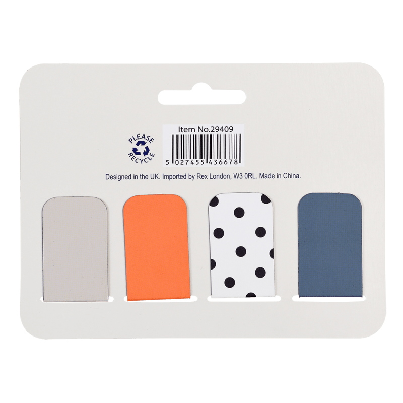 Close up of colourful dog themed magnetic bookmarks from Rex London