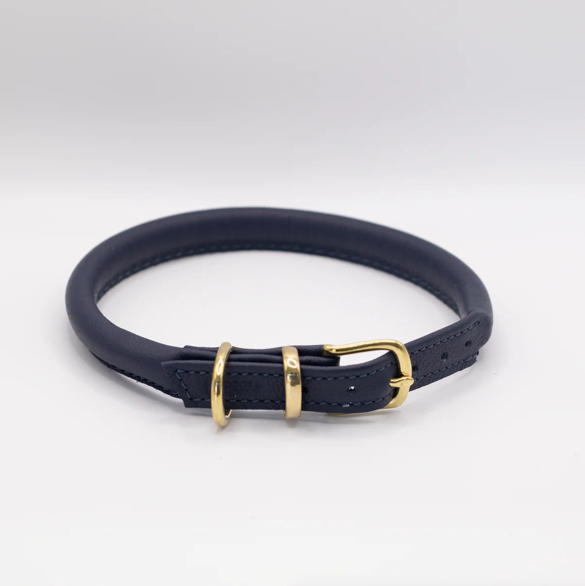 Soft navy dog collar by dogs and horses