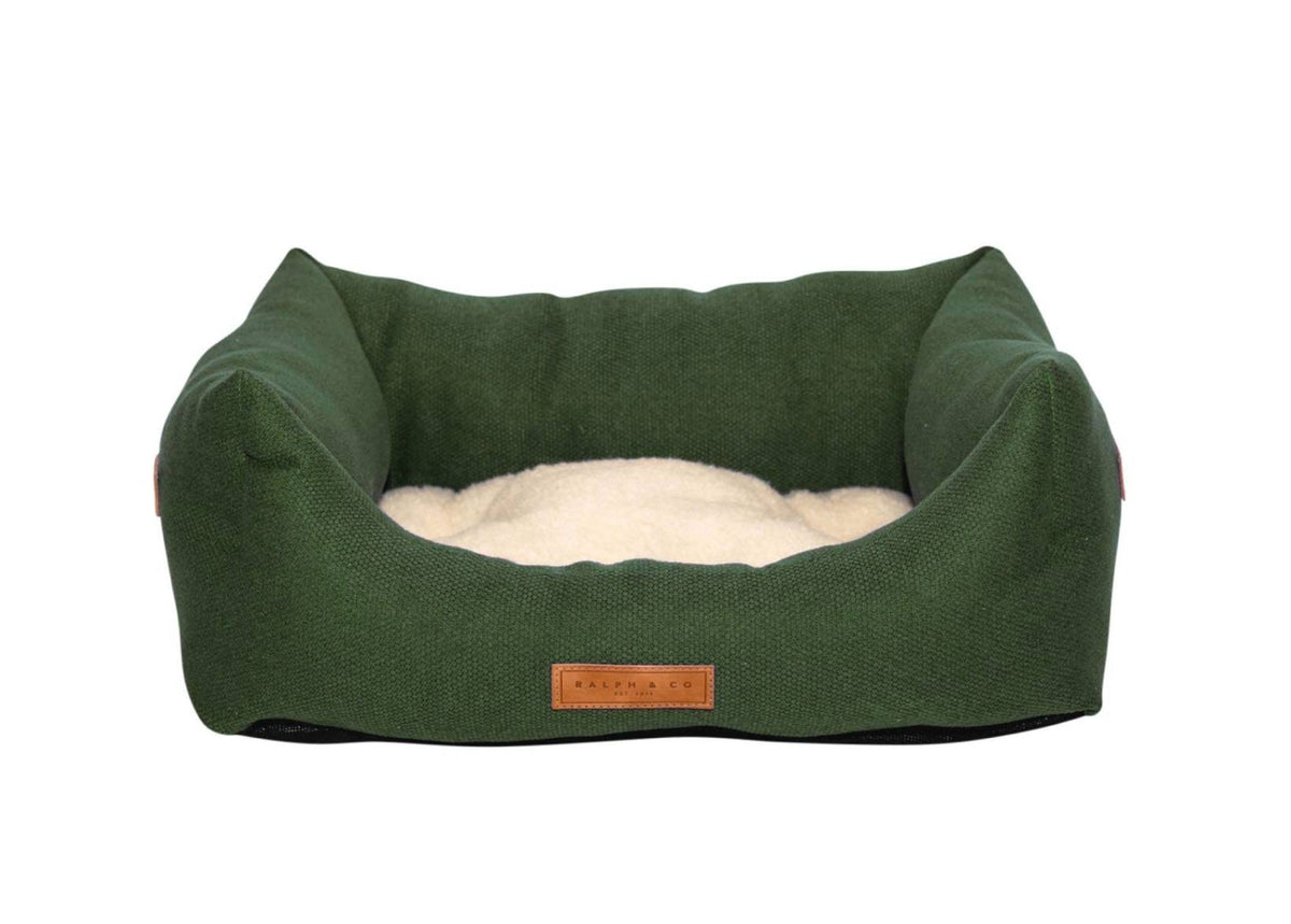 Ralph & Co The Richmond Luxury Green Bolster Dog Bed