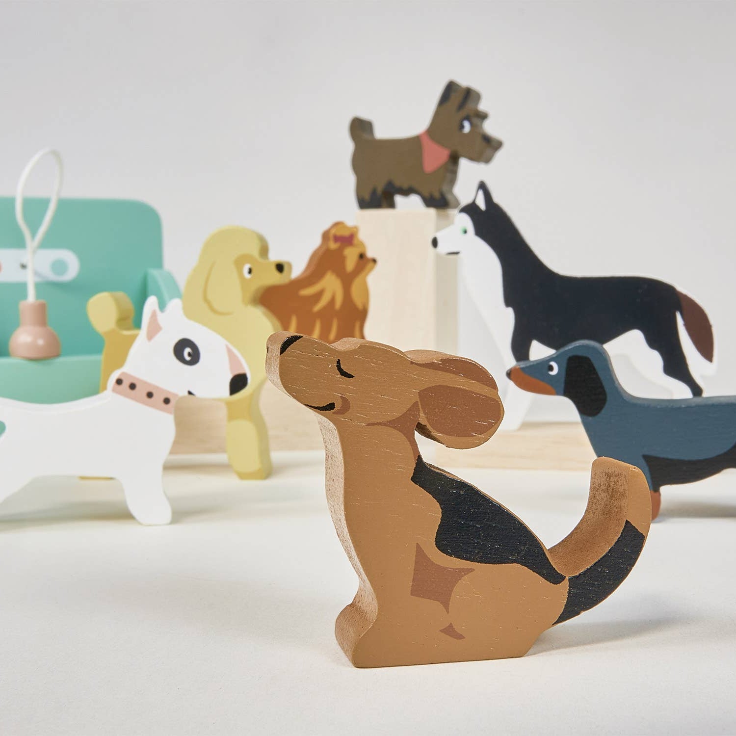 Accessories included with the Waggy Tails Dog Salon toy set