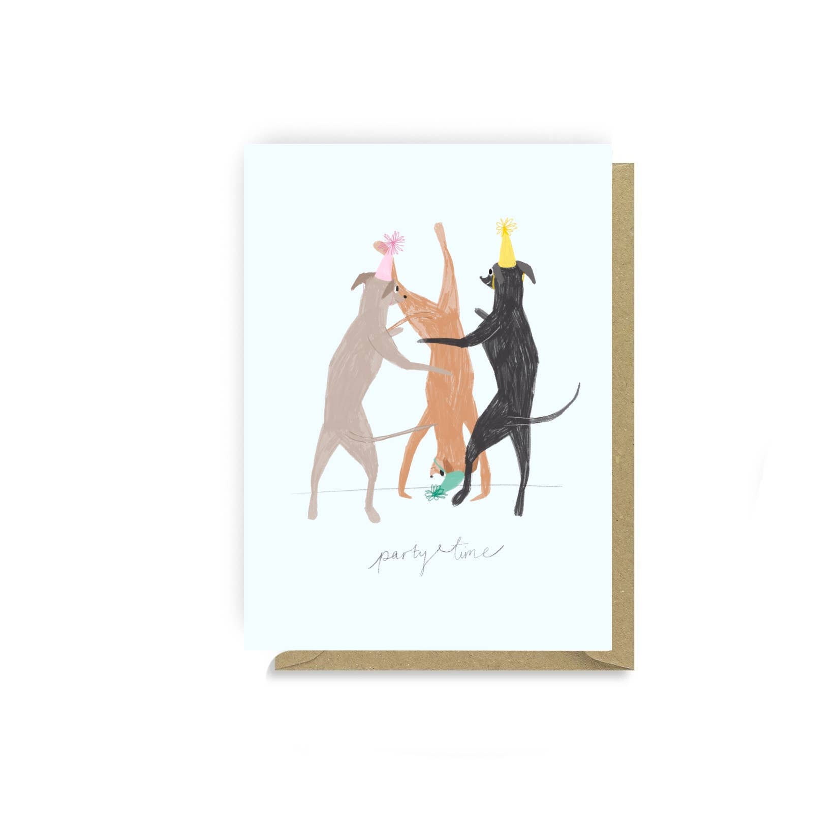 Modern whippet birthday card for dog lovers